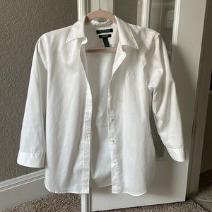 Women’s White Button up Lauren by Ralph Lauren Size S